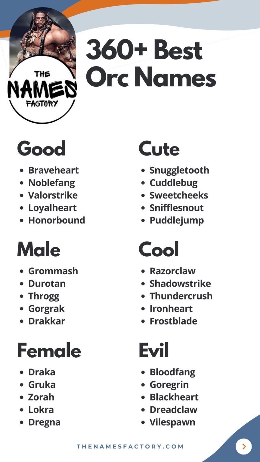 360 Amazing Orc Names Ideas For DnD WoW More 360 Amazing Orc Names Ideas For DnD WoW More